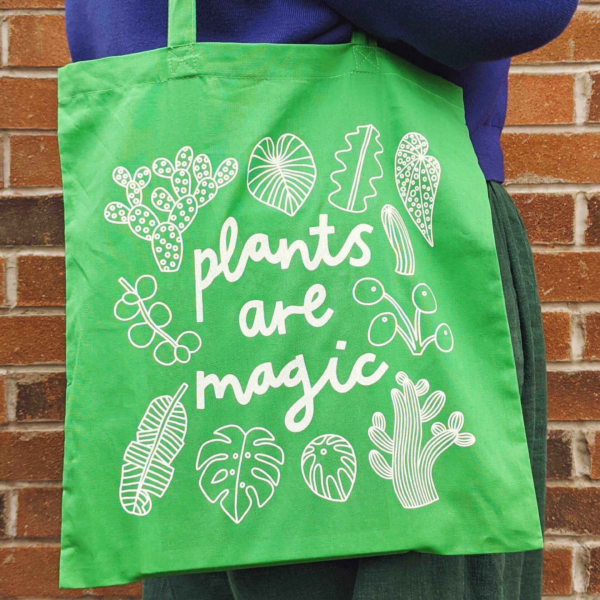 Plants Are Magic tote bag